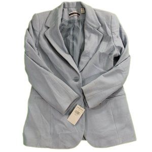 amanda smith wool and cashmere blend coat blue
